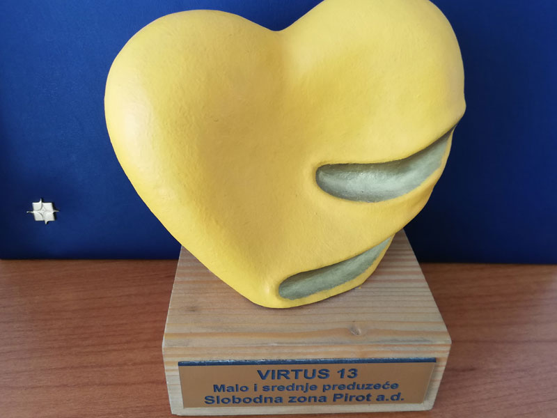 Virtus Corporate Philanthropy Award for Small and Medium Enterprises for 2013