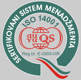 Znak sertifikacije ISO 14001-2015